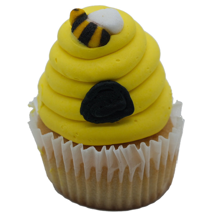 Jewish New Year - 6 Large Beehive Decorated Cupcakes (Regular or Gluten Free)