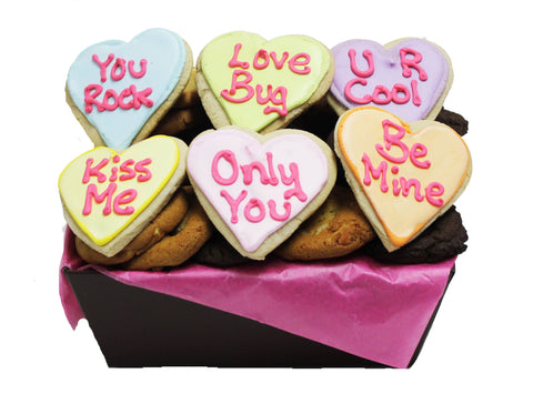 Conversation Heart Cookie Gift Basket